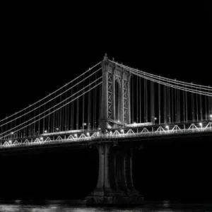 New York Brooklyn Bridge schwarz weiss Highquality