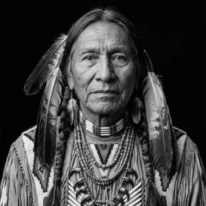 Indianer schwarz weiss