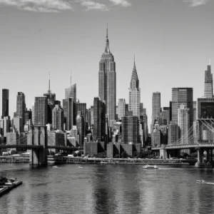 New York Skyline schwarz weiss