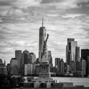 New York, Freiheitsstatue, Skyline, One World Trade Center