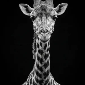 Giraffe schwarz weiss
