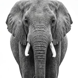 Elefant schwarz weiss