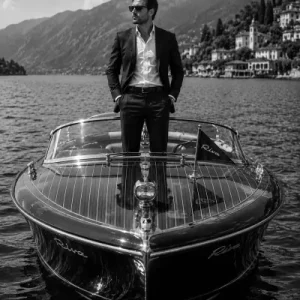 Riva Yacht Boot Gentlemen schwarz weiss