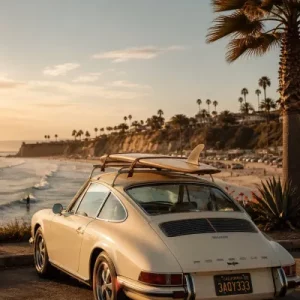 Retro Porsche Kalifornien Surfboard